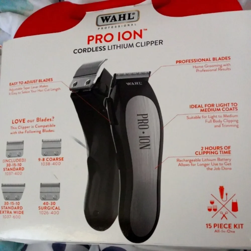 COPY - BRAND NEW WAHL PROFESSIONAL ANIMAL PRO ION CORDLESS PET CLIPPER KIT #705…